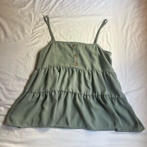 Paper Crane Olive Tiered Camisole Top
